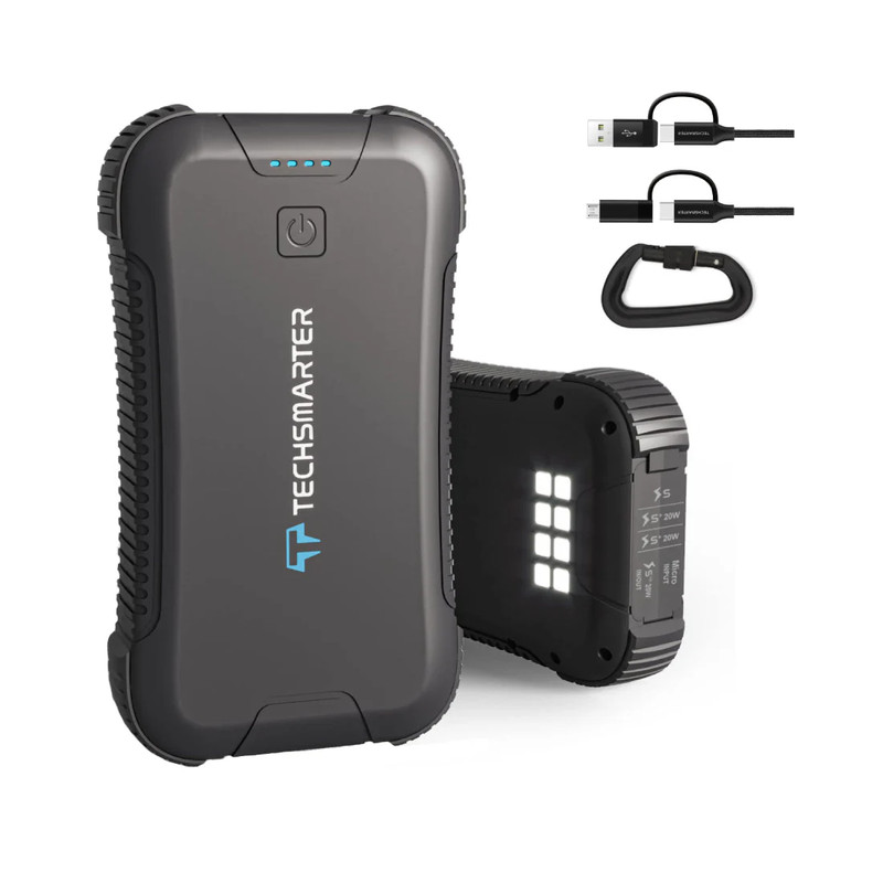 Techsmarter TSBar Rugged 20000 mAh 18W Powerbank - Black - مزود طاقة